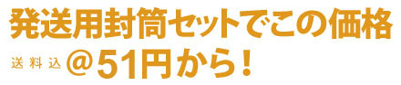 発送用封筒セットでこの価格！＠44円から！